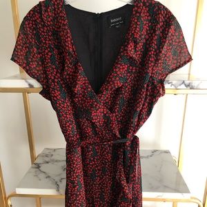 Bardot faux wrap mini dress